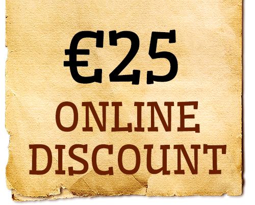 €25 internetkorting online discount engels