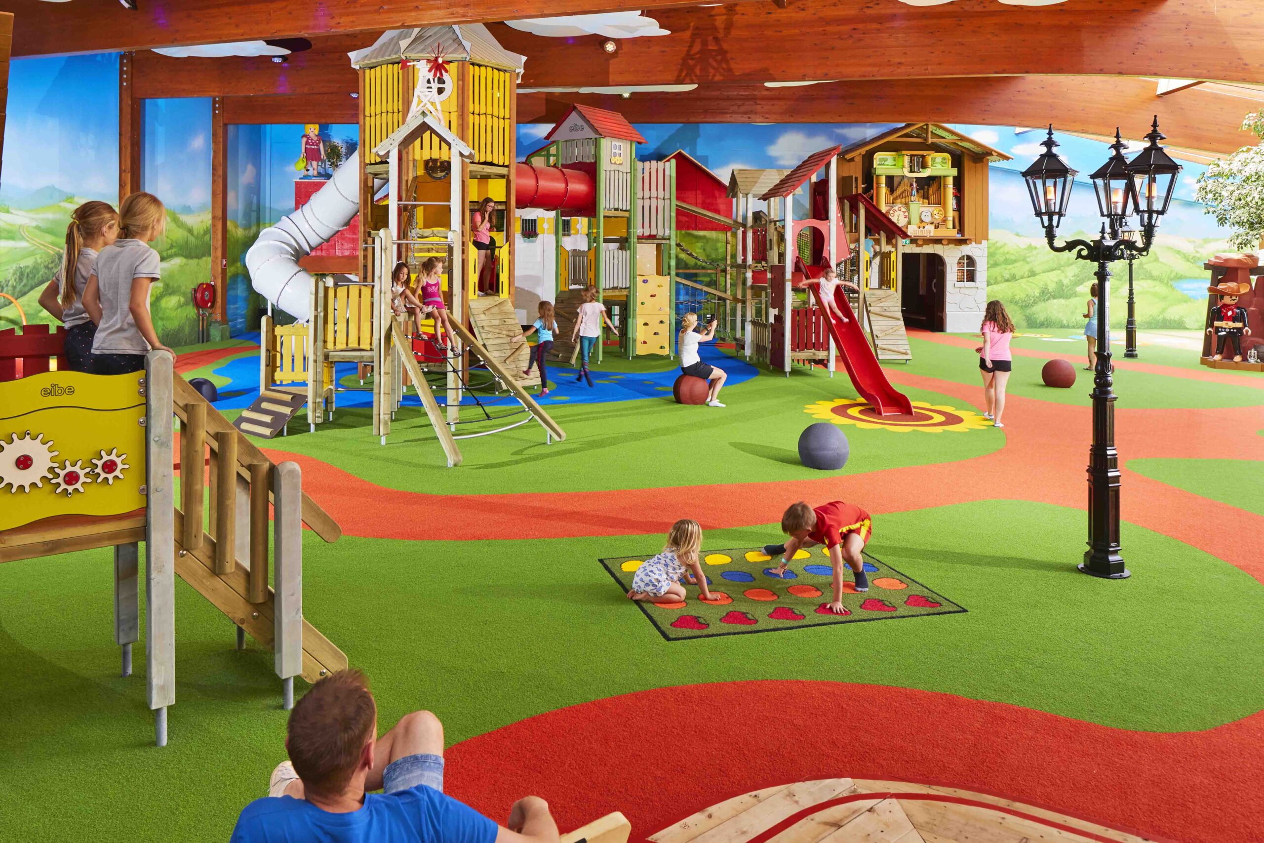 Playmobil Village PonyparkCity Spelen Speeltuin Indoor Kinderen Ouders Gezin Glijbaan Klimmen Speelgoed